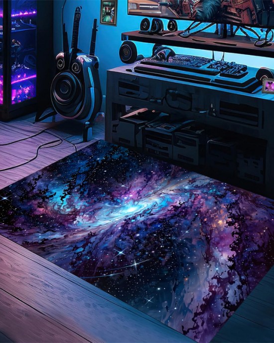 Cross-border Amazon starry sky carpet, stain-resistant and wear-resistant entrance doormat, gaming room, living room, and coffee table easy-care carpet Cross-border Amazon starry sky carpet, stain-resistant and wear-resistant entrance doormat, gaming room, living room, and coffee table easy-care carpet