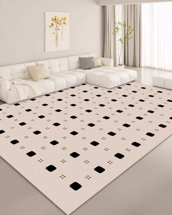 Nordic minimalist living room carpet, sofa coffee table blanket, bedroom bedside mat, high-end full-length closet carpet