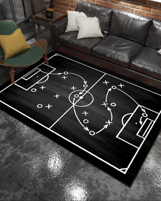 Cross-border new sports-style tactical board, living room sofa rug, home sports-style bedside rug, drop-shipping rug