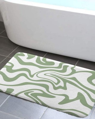Creative striped diatom mud bathroom mat, non-slip, absorbent bathroom, foot mat, stain-resistant, easy-to-care entryway. Floor Mats