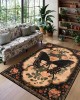 Cross-border temu new Nordic butterfly floral rug, stain-resistant and wear-resistant doormat, easy-care large rug for the living room sofa