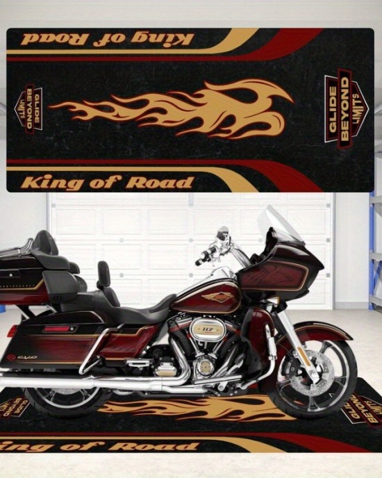 New Amazon cross-border crystal velvet floor mats for home basements, stain-resistant, wear-resistant, and easy-care motorcycle display mats