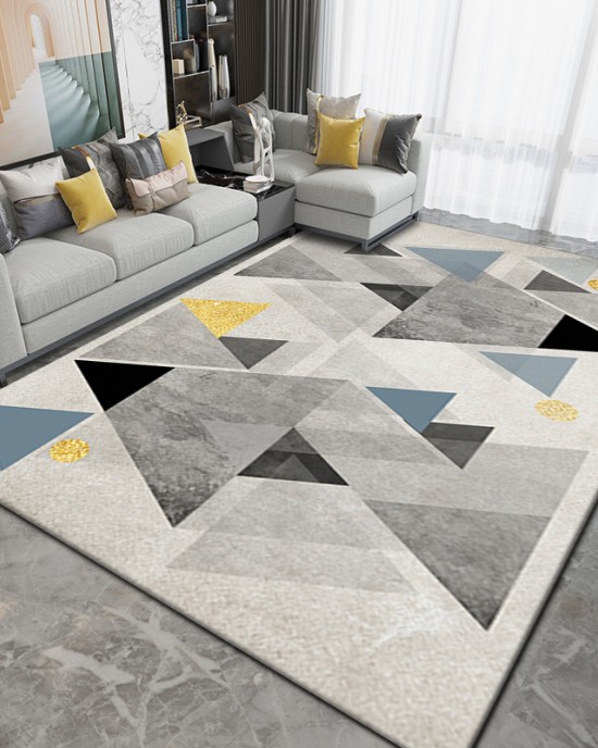 Cross-border Nordic light luxury living room sofa blankets, simple geometric bedroom bedside blankets, B&B and hotel decorative carpets