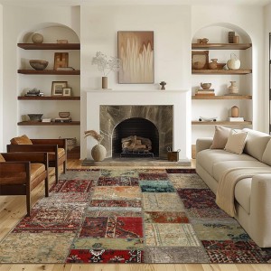 American retro Moroccan carpets, ethnic-style living room sofa coffee table rugs, and bedroom coffee table rugs Wall-to-wall homestay decorative carpet