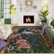 Amazon's American peacock print decorative floor mats, durable and stain-resistant coffee table rugs for the living room, bedroom cooling mats.