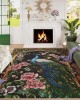 Amazon's American peacock print decorative floor mats, durable and stain-resistant coffee table rugs for the living room, bedroom cooling mats. Amazon's American peacock print decorative floor mats, durable and stain-resistant coffee table rugs for the living room, bedroom cooling mats.