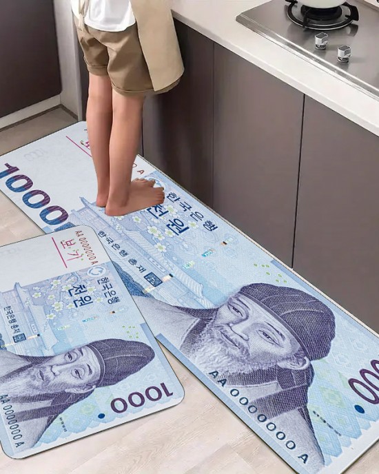 Temu cross-border Korean won printed striped floor mats for kitchens, non-slip and stain-resistant, easy-care mats with labeling. Temu cross-border Korean won printed striped floor mats for kitchens, non-slip and stain-resistant, easy-care mats with labeling.