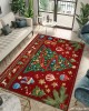 New Christmas printed living room carpet, European and American hotel/B&B terrace outdoor mat, home bedroom bedside rug