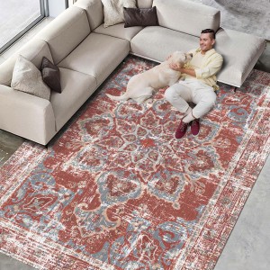 Cross-border Bohemian living room rug, retro Persian ethnic carpet mat, bedroom sofa coffee table rug