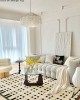 Wabi-sabi style living room rug, imitation cashmere non-slip carpet, luxurious large-area, full-coverage home bedroom bedside rug