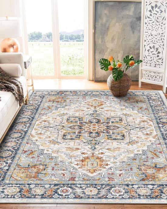 Cross-border vintage Persian carpet, home living room, non-slip and dust-resistant carpet, easy-care carpet for hotels and B&Bs Cross-border vintage Persian carpet, home living room, non-slip and dust-resistant carpet, easy-care carpet for hotels and B&Bs