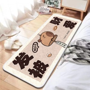 Cartoon imitation cashmere bedside decorative non-slip carpet, bedroom wall-to-wall carpet, thickened living room carpet available for dropshipping
