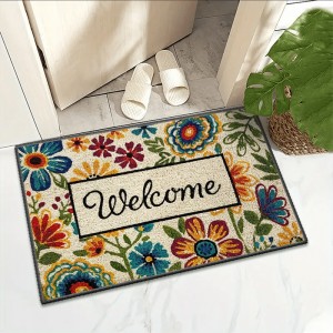Temu labelled retro entrance doormats, absorbent, non-slip, easy-care entryway mats, cross-border supply