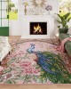Amazon's American peacock print decorative floor mats, durable and stain-resistant coffee table rugs for the living room, bedroom cooling mats. Amazon's American peacock print decorative floor mats, durable and stain-resistant coffee table rugs for the living room, bedroom cooling mats.