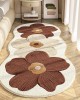Cross-border temu popular small fresh floral rug, skin-friendly and comfortable bedside rug, easy-care rug for the living room coffee table
