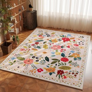 Cross-border TEMU Bohemian Decorative Rug, Living Room, Bedroom, Non-Slip, Wear-Resistant, Easy-Cleaning Coffee Table Bedside Rug