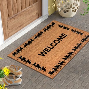 Cross-border doormat, factory wholesale, Amazon entryway mat, Welcome series stain-resistant mat.