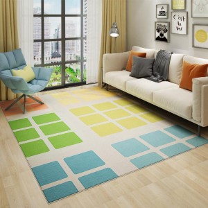 Dopamine Instagram-style imitation cashmere living room rug, non-slip bedside rug for girls' bedrooms, hotel and B&B decorative mat