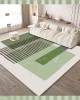 In stock Green forest-style minimalist living room carpet, ins-style sofa and coffee table mat, simple, high-end wall-to-wall carpet for home use.