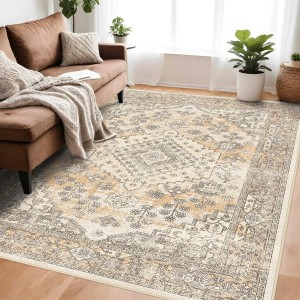 Cross-border TEMU Bohemian style carpet for home living room decoration, dirt-resistant, non-slip, and easy-care Coffee table rugs available for shipping.
